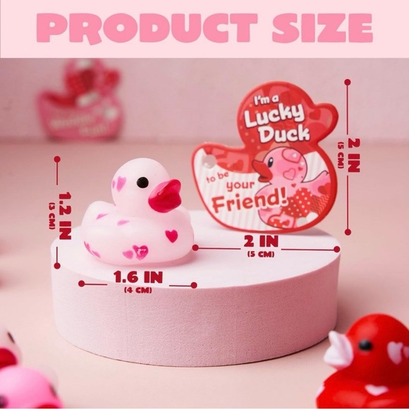 Valentine's NWT 24 Rubber Duckies Set - Picture 4 of 6